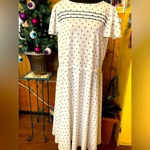 Vintage Polka Dot Dress XL